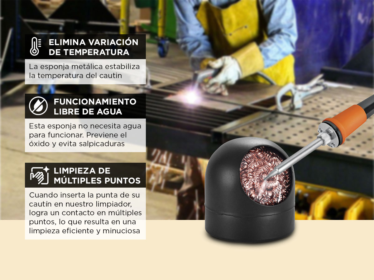 Porta Esponja Metálica Gadnic Limpiadora de Cautín - Imagen 3