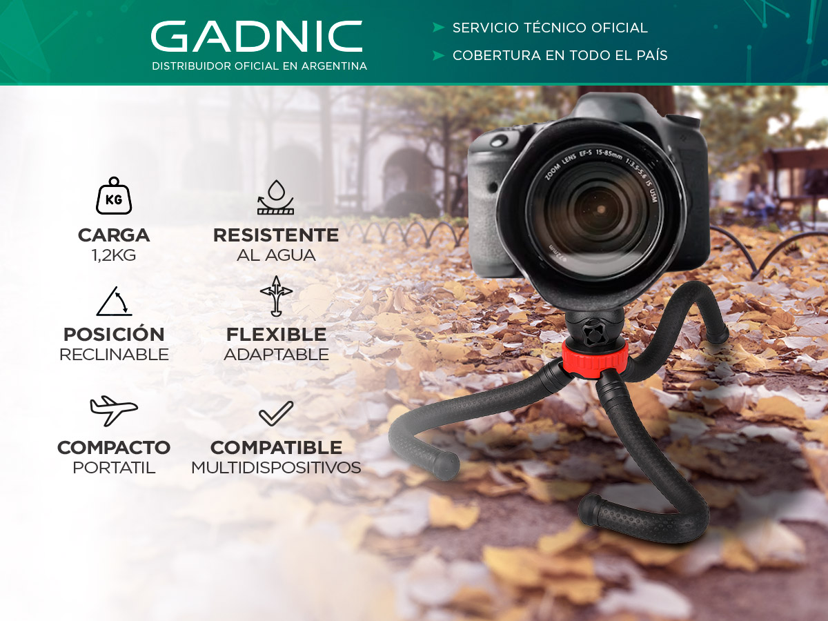 Trípode Para Fotos Gadnic TRIP42 Todo Terreno Flexible - Imagen 2