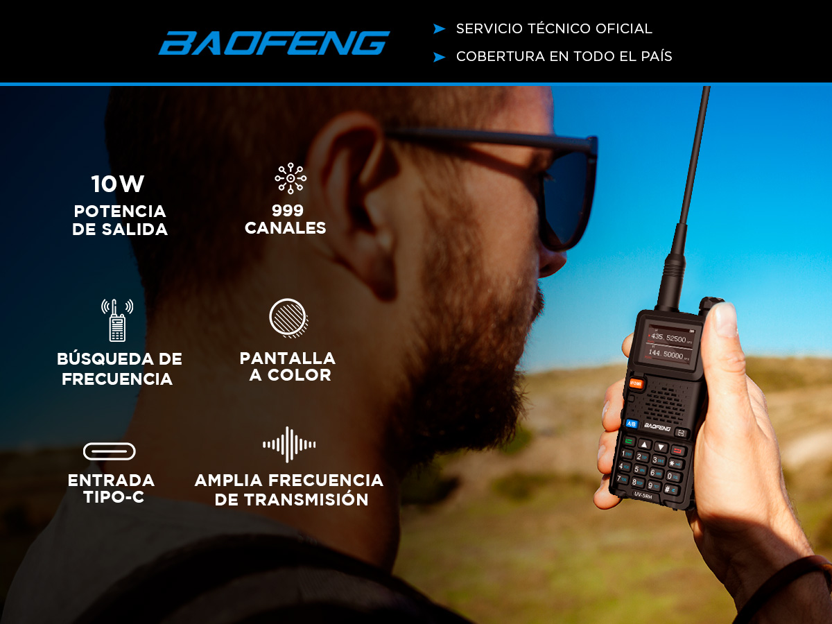 Walkie Baofeng UV-5RH 10W doble banda USB-C - Imagen 2
