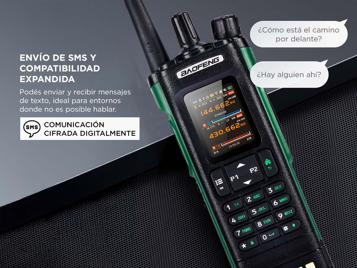 Handy Baofeng DM 32UV Doble Banda VHF UHF Digital Analogico 8W Pantalla 20 Pulgadas Bateria 2500mAh - Imagen 4
