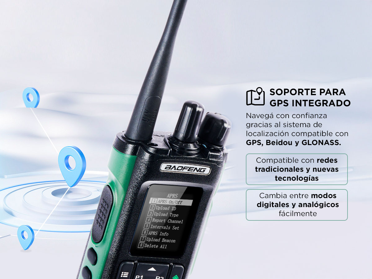 Handy Baofeng DM 32UV Doble Banda VHF UHF Digital Analogico 8W Pantalla 20 Pulgadas Bateria 2500mAh - Imagen 5