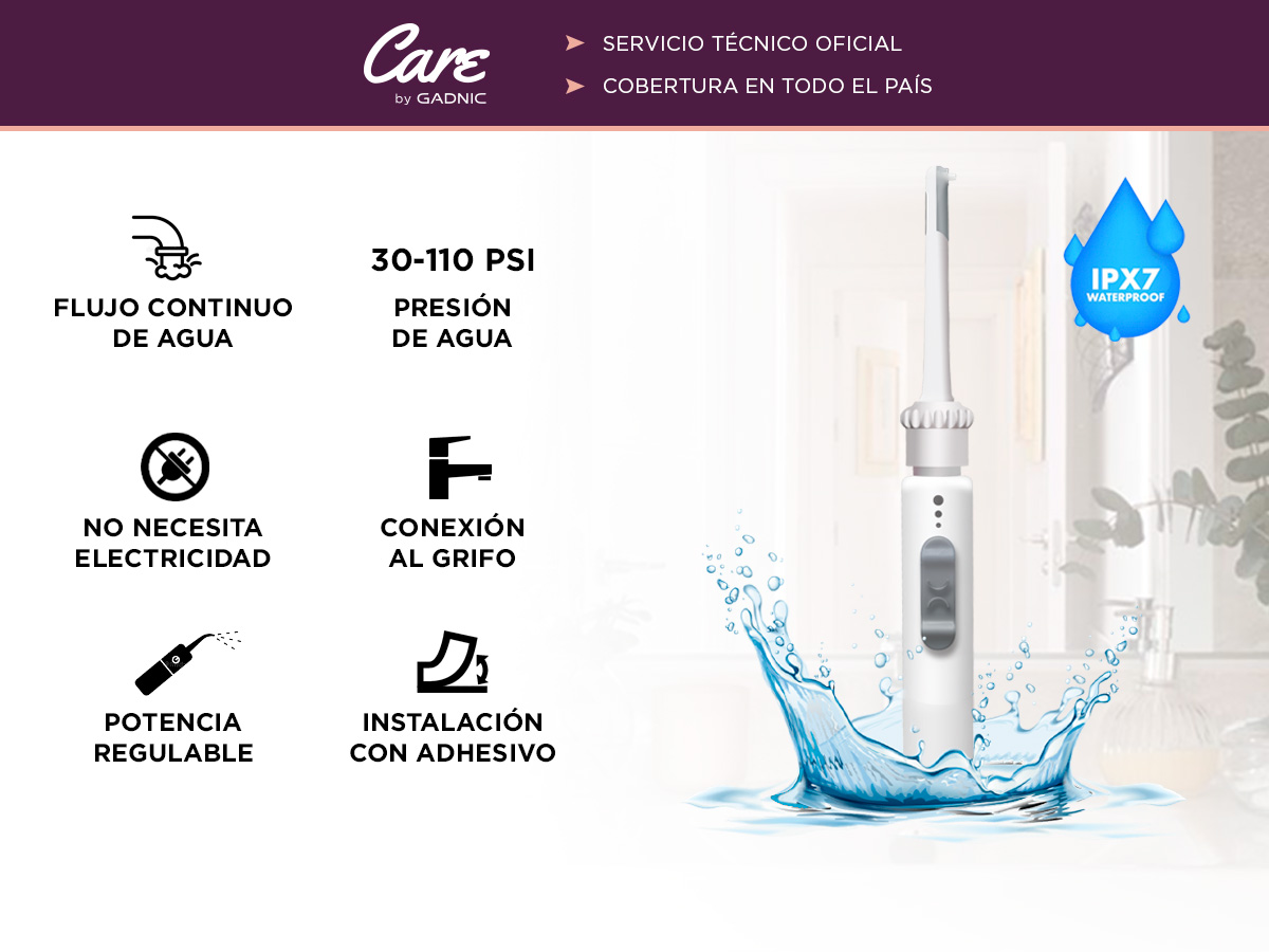 Irrigador Bucal WPM Gadnic Con 6 Boquillas - Imagen 2