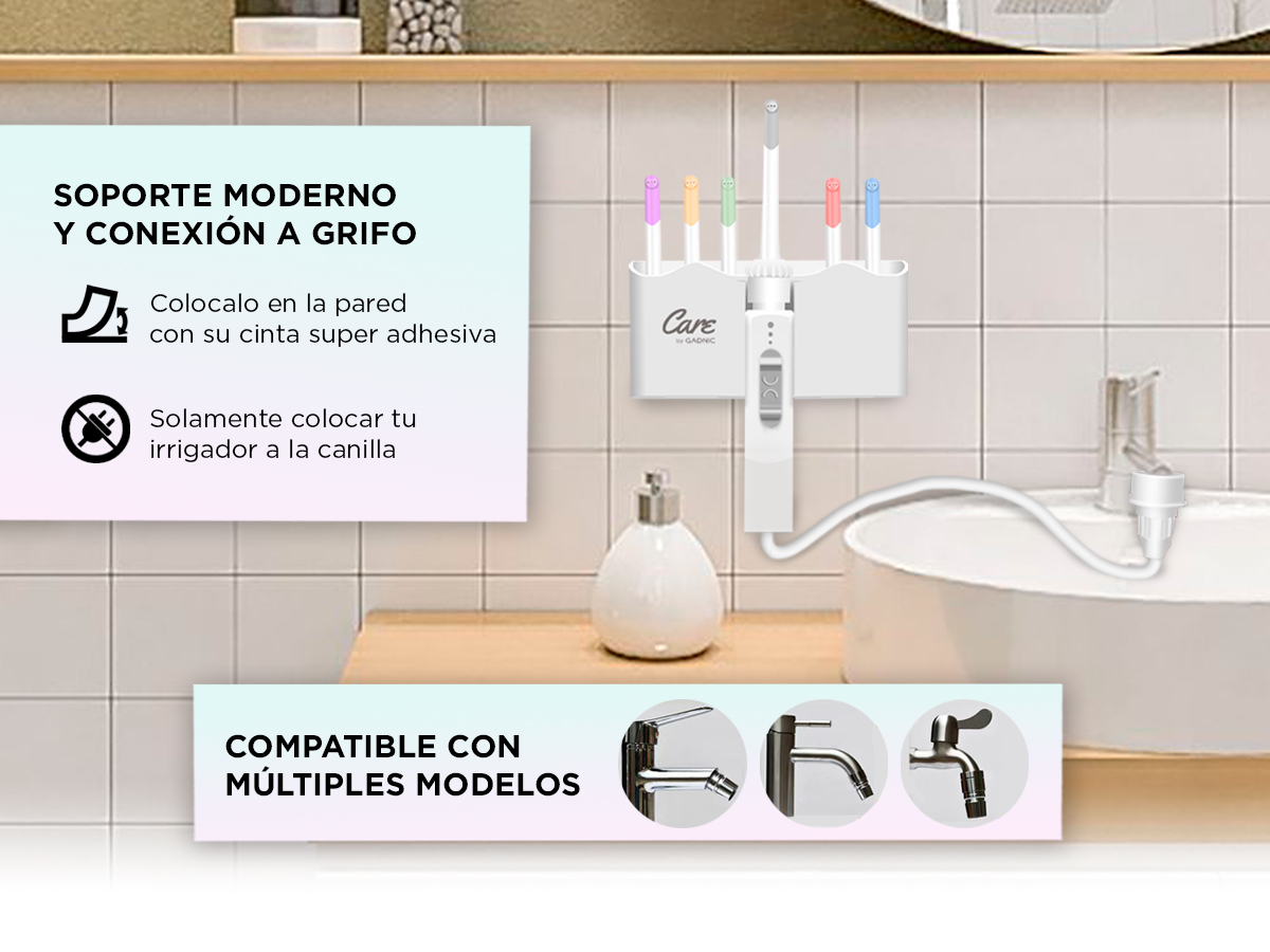 Irrigador Bucal WPM Gadnic Con 6 Boquillas - Imagen 3