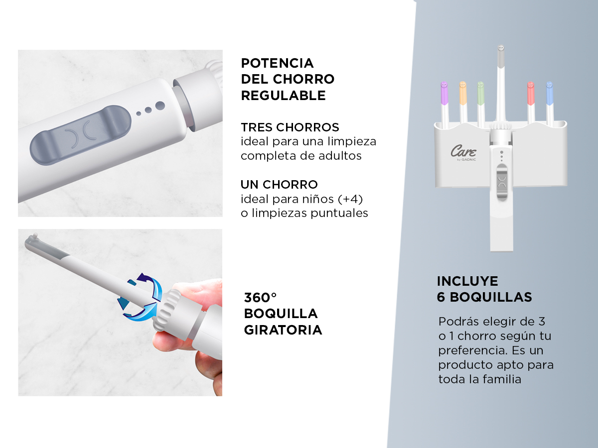 Irrigador Bucal WPM Gadnic Con 6 Boquillas - Imagen 4