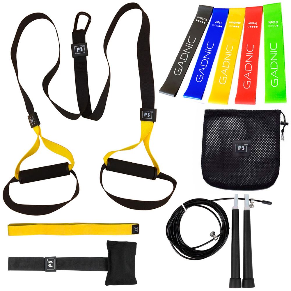 Kit Banda de Suspension P3 Pro + Bandas de Resistencia + Soga Gadnic
