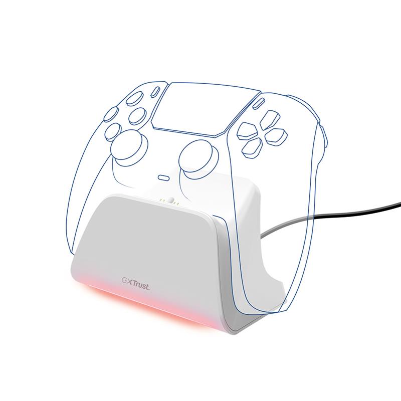 TRUST GXT 255W Single Charging Dock PS5 White