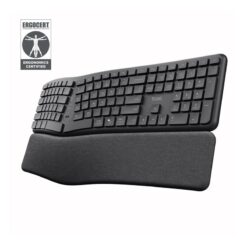 TRUST Keyra Teclado Wirel BT+ USB Ergonomico Black ES
