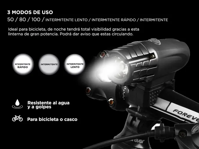 Luces Led Para Bicicleta USB Recargables Gadnic - Imagen 4