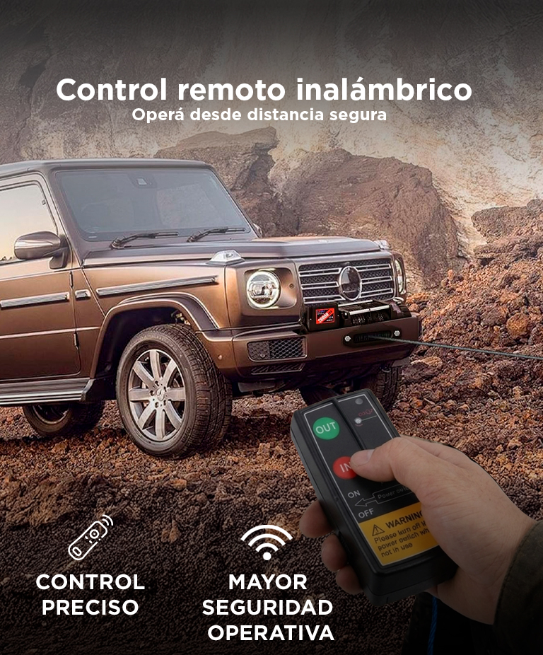 Malacate Eléctrico Gadnic 13500 LB 6136 Kg Control Remoto Motor 5000W - Imagen 5