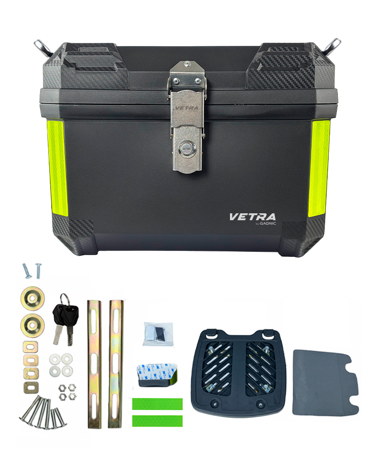 Baúl Trasero para Moto Vetra By Gadnic 45L Plástico Impermeable con Cierre Llave - Imagen 7
