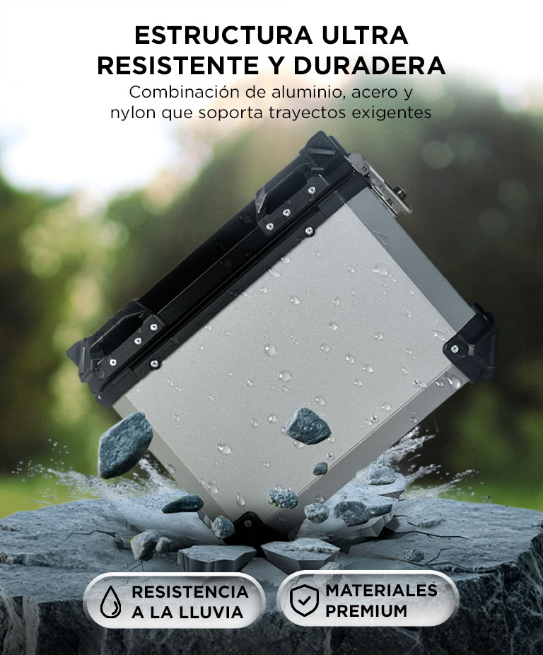 Kit 2 Baules Laterales Vetra by Gadnic 38L Aluminio Universal - Imagen 3