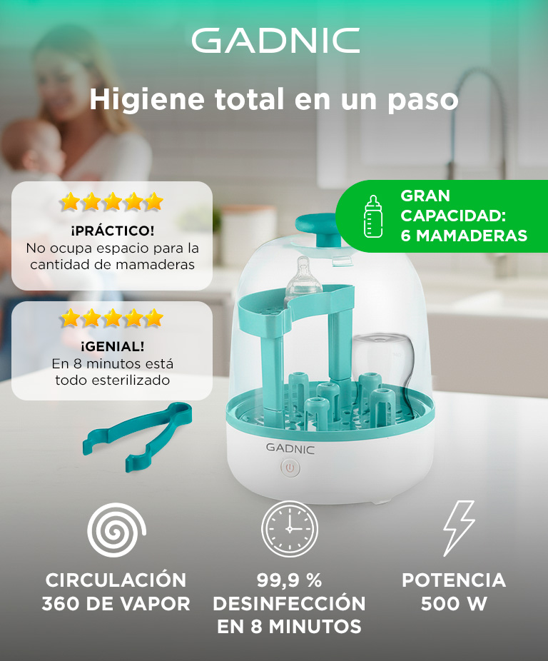 Esterilizador De Mamaderas Mawe by Gadnic Electrico A Vapor 500W Capacidad 6 Botellas - Imagen 2