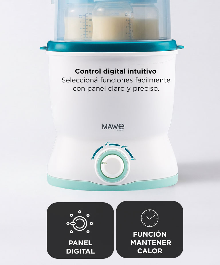Esterilizador De Mamaderas Doble Mawe By Gadnic Calentador Multifunción Digital - Imagen 5