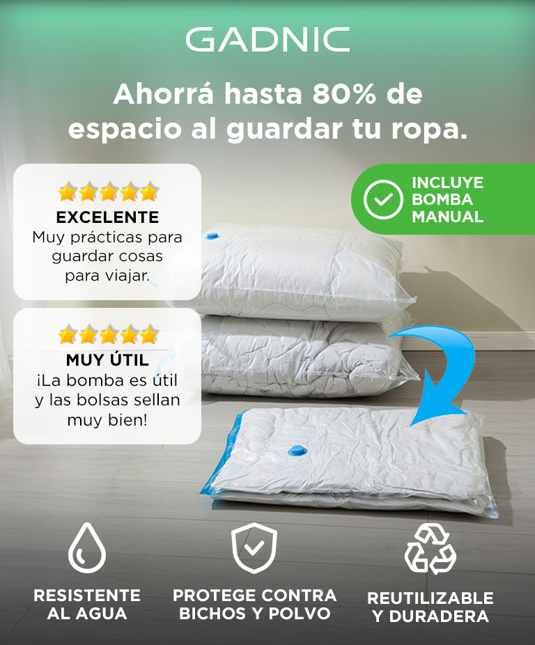 Kit Completo Bolsas Al Vacio Gadnic Con Bomba Electrica Y 16 Bolsas Multitamaño - Imagen 3