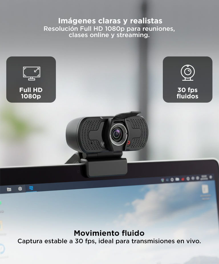 Cámara Web Gadnic Full HD 1080P con Micrófono 30 FPS - Imagen 3