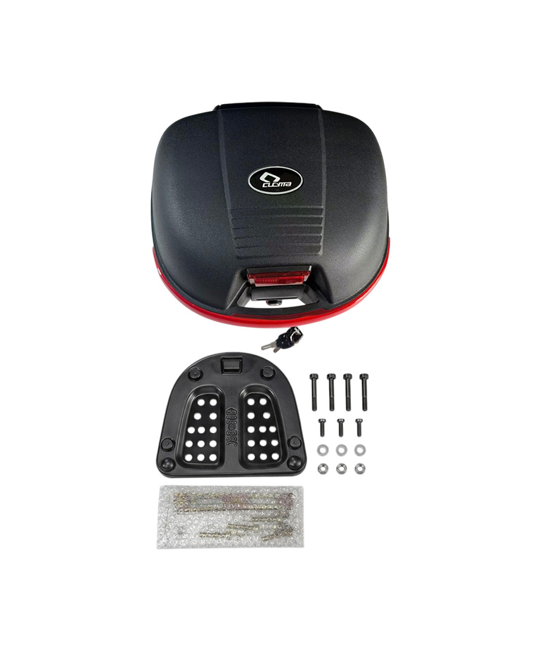 Baul Para Moto Cucyma 16 Litros Con Llave Reflector Trasero Plastico ABS Universal - Imagen 7