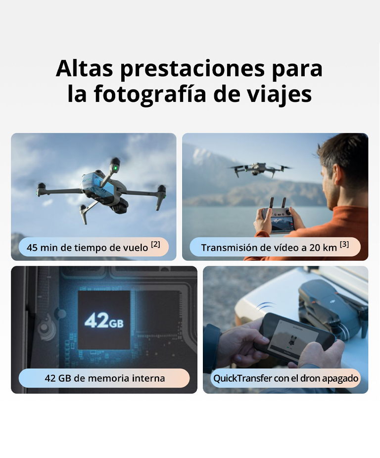 Dron DJI Air 3S (Control Remoto DJI RC-N3) Doble Cámara con Cámara Gran Angular con CMOS 1", Vídeo en 4K/60 fps HDR y 14 Pasos de Rango Dinámico, 45 min Tiempo Máximo de Vuelo - Imagen 5