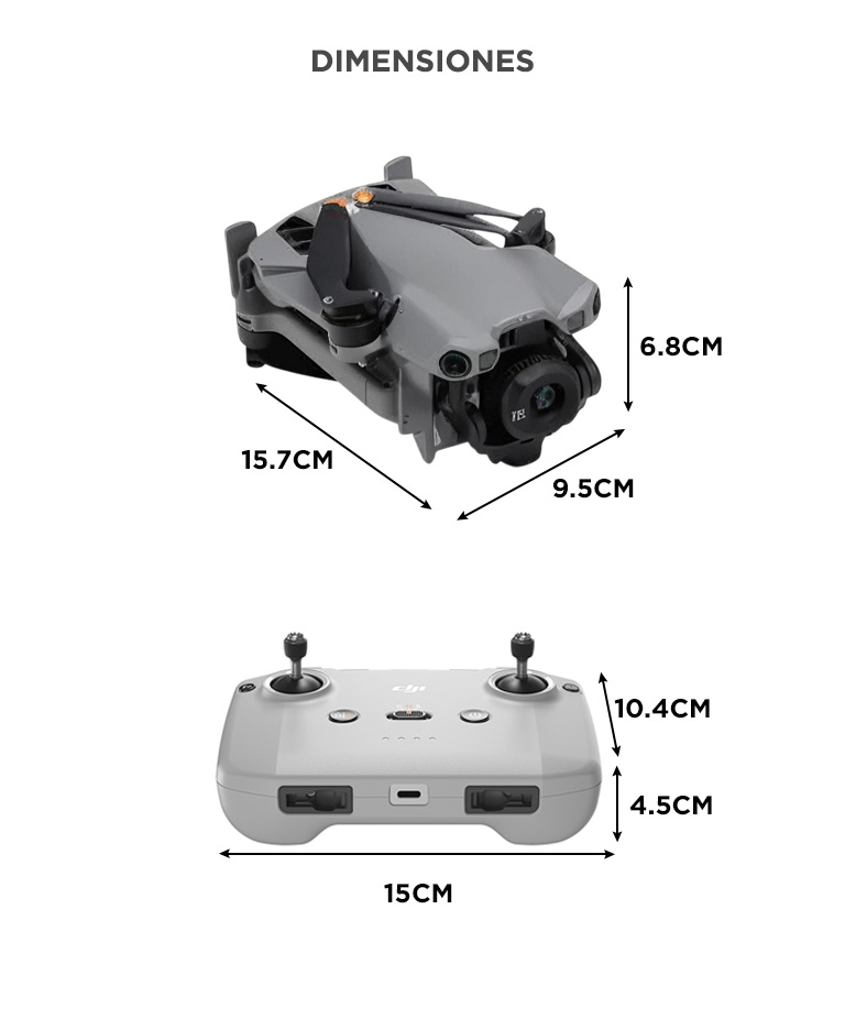 Drone DJI Mini 5 Pro Combo Vuela Más Control Remoto RC-N3, Cámara 50 MP, Video 4K, Sensor CMOS De 1”, Estabilización De 3 Ejes - Imagen 6