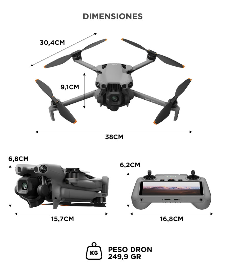 Dron DJI Mini 5 Pro Combo Vuela Más Plus Control Remoto RC 2 - Imagen 6