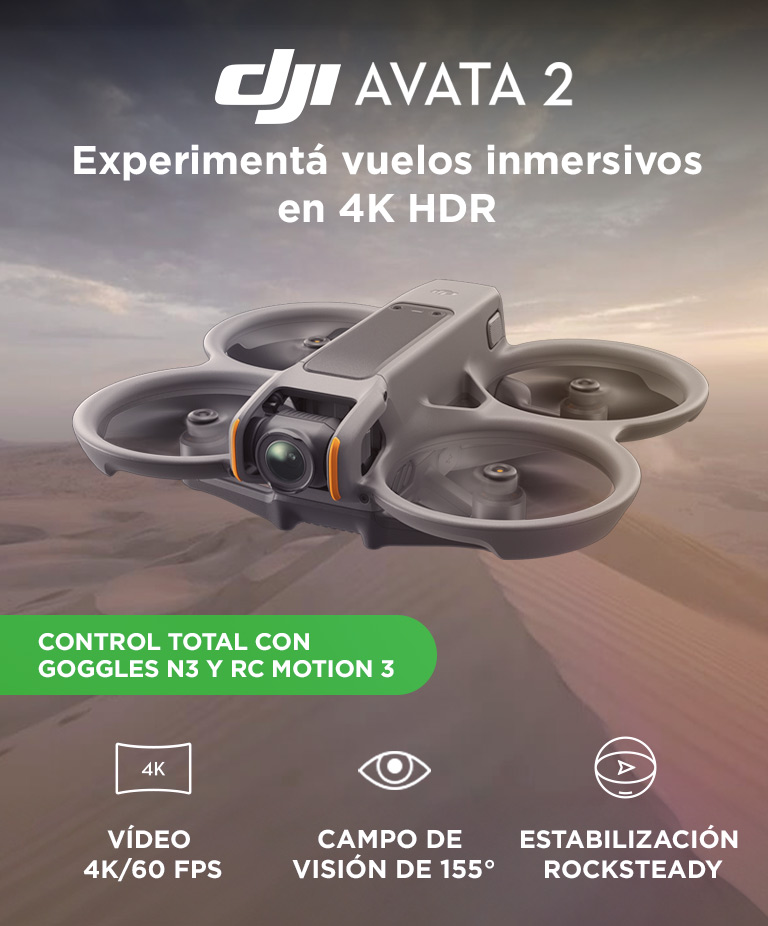 Drone DJI Avata 2 Gafas Goggles N3 Combo Vuela Inteligente - Imagen 2