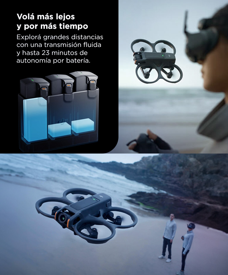 Drone DJI Avata 2 Gafas Goggles N3 Combo Vuela Inteligente - Imagen 3
