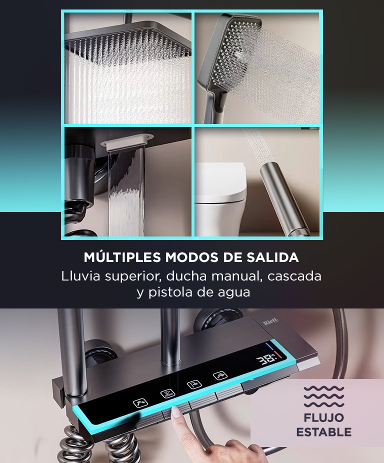 Ducha Inteligente Rieti by Gadnic Con Display Digital LED - Imagen 4