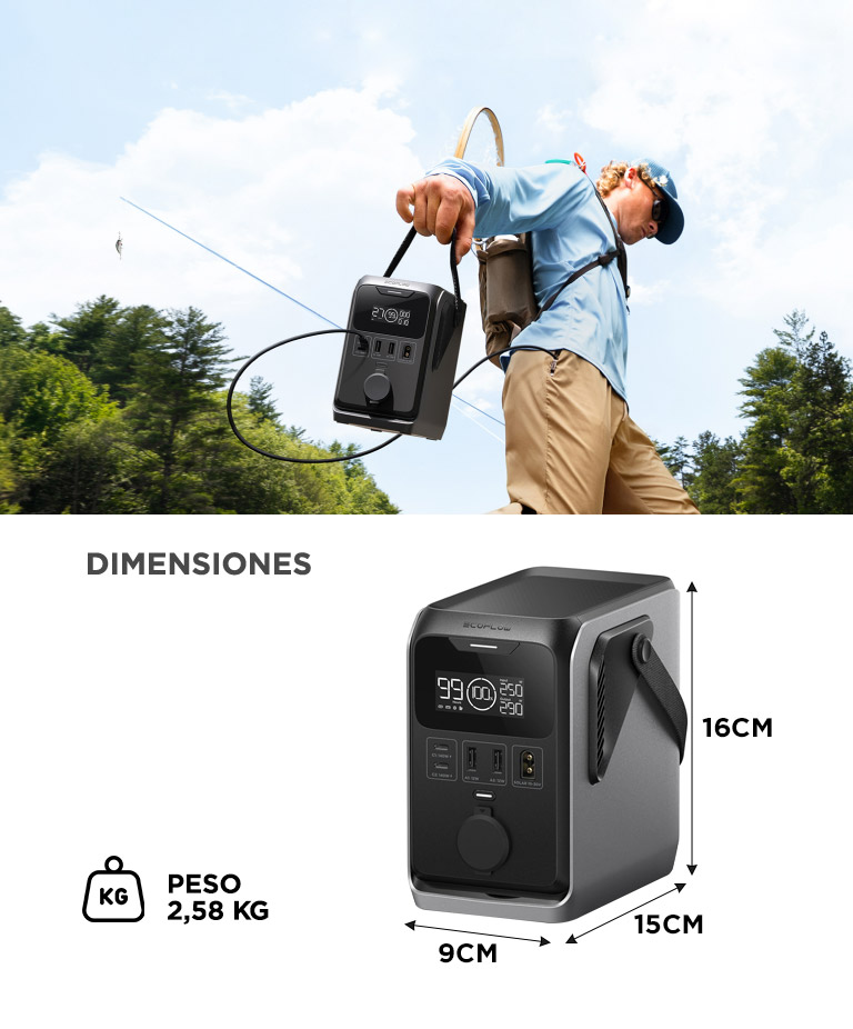 Powerbank Bateria Generador Ecoflow Trail 300 300w 288Wh Portatil Solar - Imagen 6