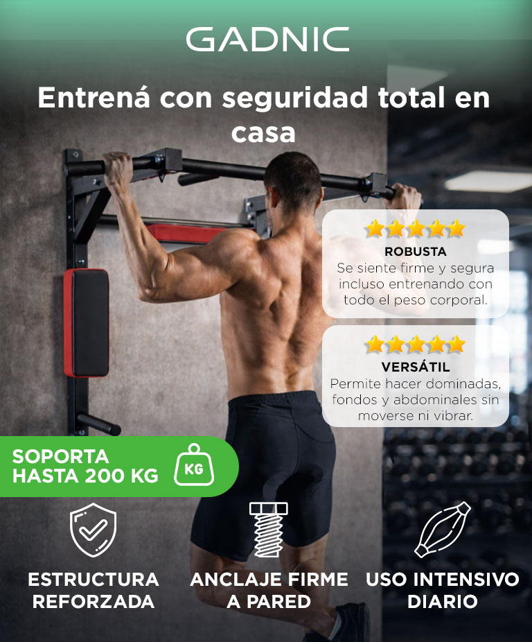 Barra de Dominadas Force By Gadnic Estación Multifunción 200kg - Imagen 2