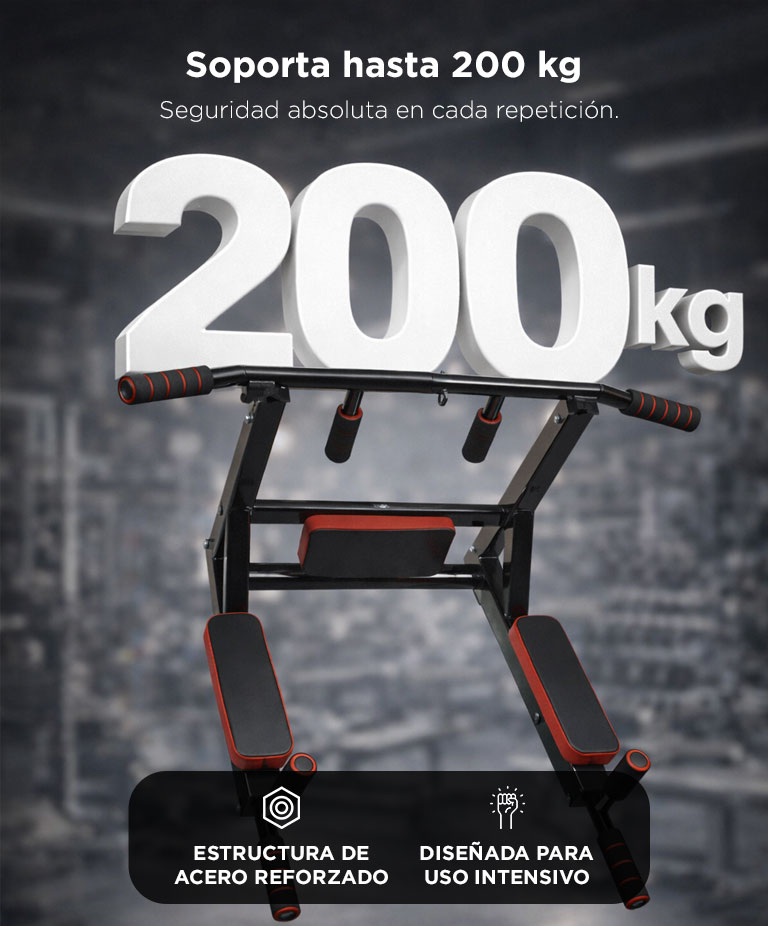 Barra de Dominadas Force By Gadnic Estación Multifunción 200kg - Imagen 3