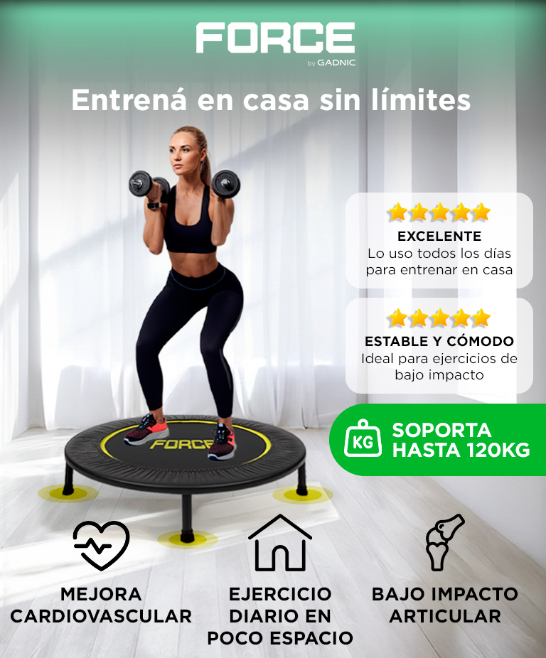 Trampolín Force By Gadnic 120 kg Gimnasio Entrenamiento - Imagen 2