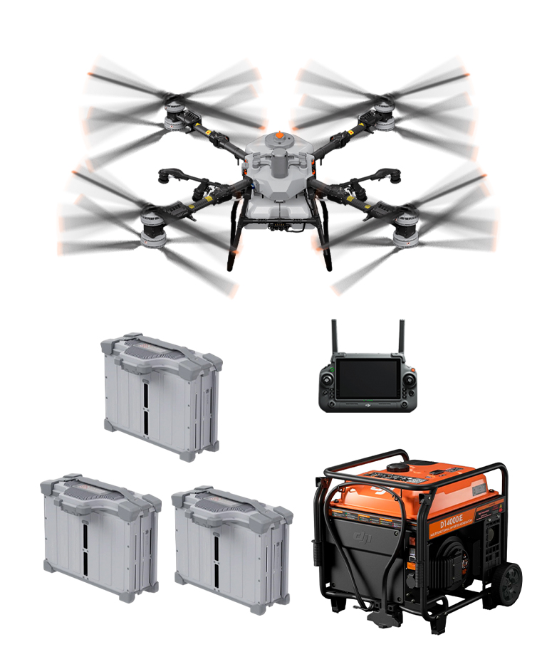 Kit Dron DJI Agras T100 3 Baterias Generador Inverter D14000iEP Multifuncional - Imagen 7