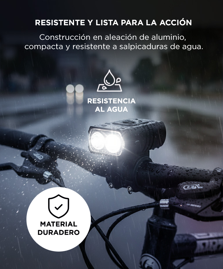 Luz Recargable Gadnic Para Bicicleta LED Delantera - Imagen 5