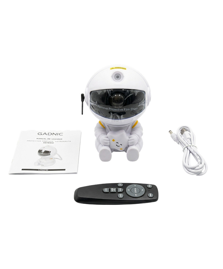 Proyector Astronauta Galaxia Gadnic Lampara 7 Colores Control Remoto LED 5W - Imagen 7