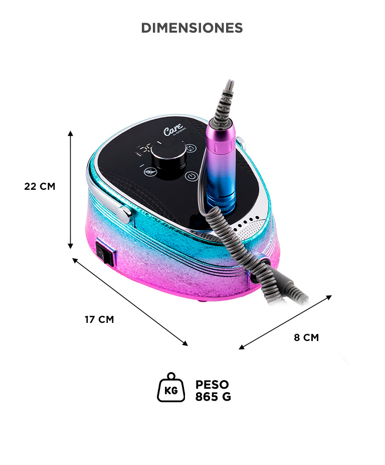 Torno de Manicura Care Gadnic 35000RPM Con Pedal de Control - Imagen 6