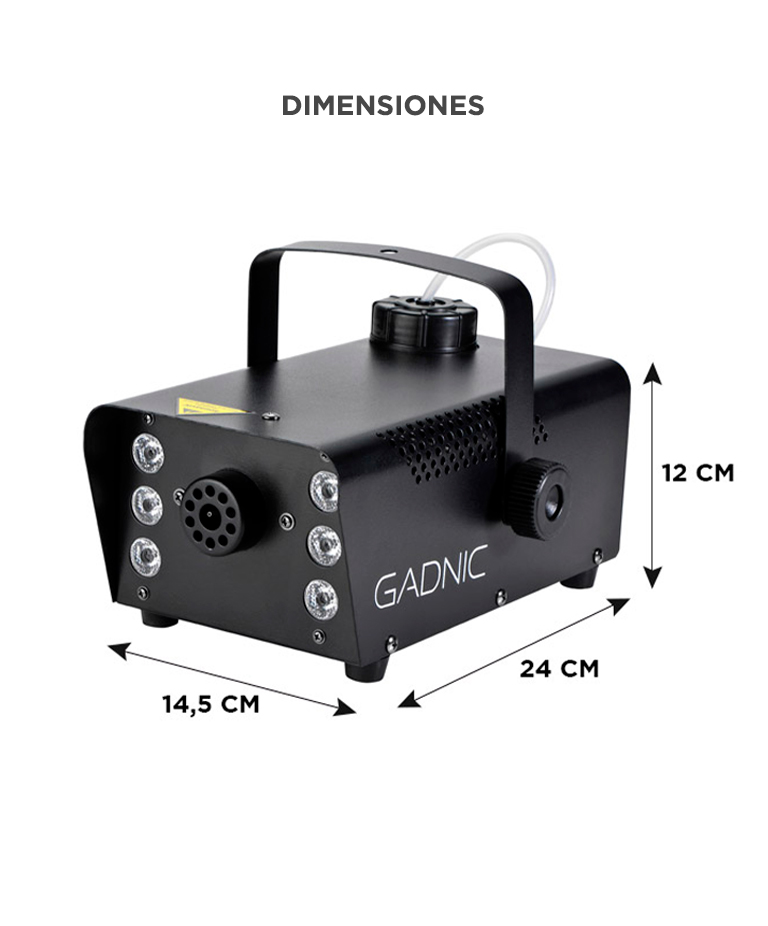 Mini Maquina de Humo Gadnic Portatil Con Luz LEDS - Imagen 6