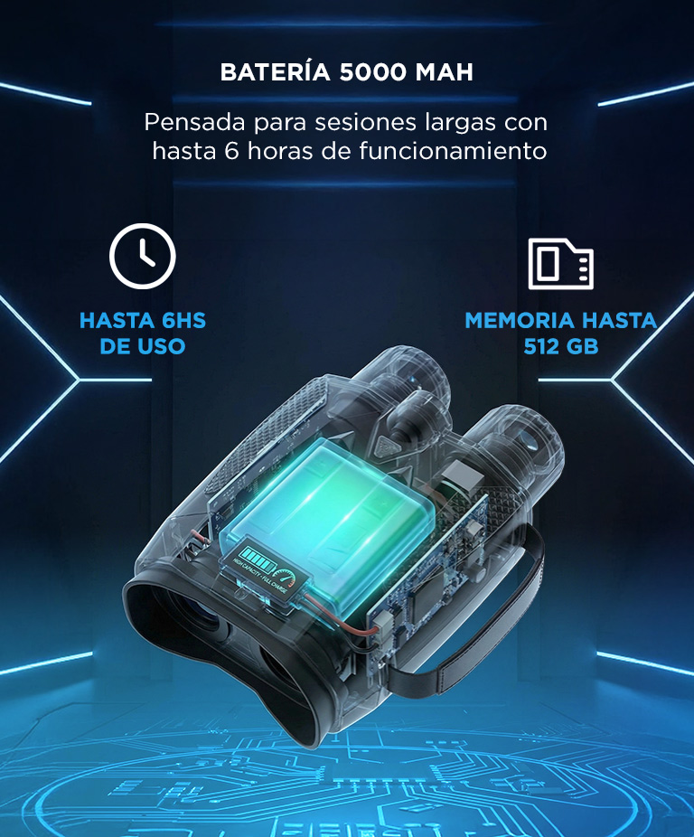 Binoculares Digitales Gadnic Visión Nocturna 800 m Pantalla IPS Resolución 4K - Imagen 5