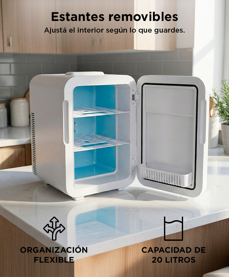 Mini Heladera Portátil Gadnic 20L Frío Calor Para Cosmeticos y Hogar - Imagen 4