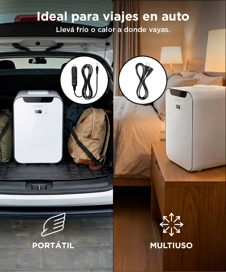 Mini Heladera Portátil Gadnic 20L Frío Calor Para Cosmeticos y Hogar - Imagen 5