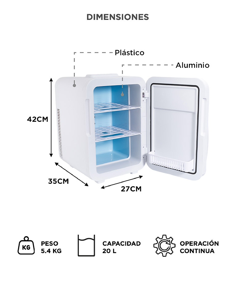 Mini Heladera Portátil Gadnic 20L Frío Calor Para Cosmeticos y Hogar - Imagen 6