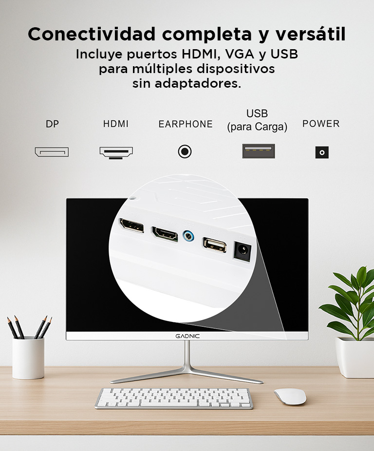 Monitor Gaming Gadnic 24 Plana IPS FHD 180Hz Sin Bordes - Imagen 3