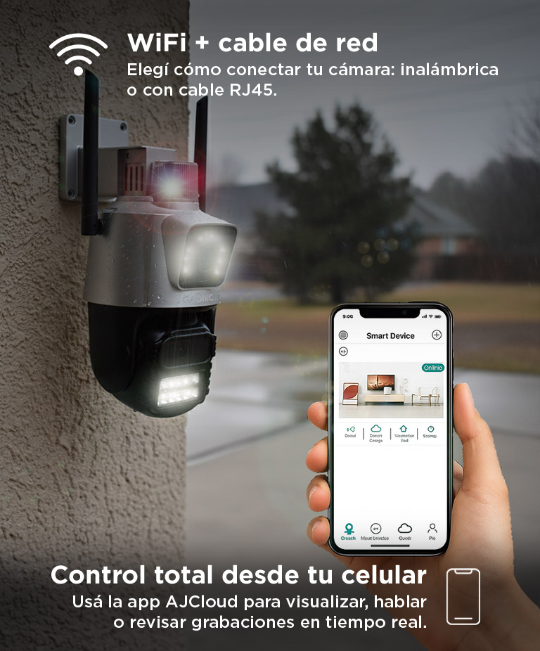 Kit De 3 Cámaras De Seguridad Dual Gadnic Con Sirena - Imagen 4