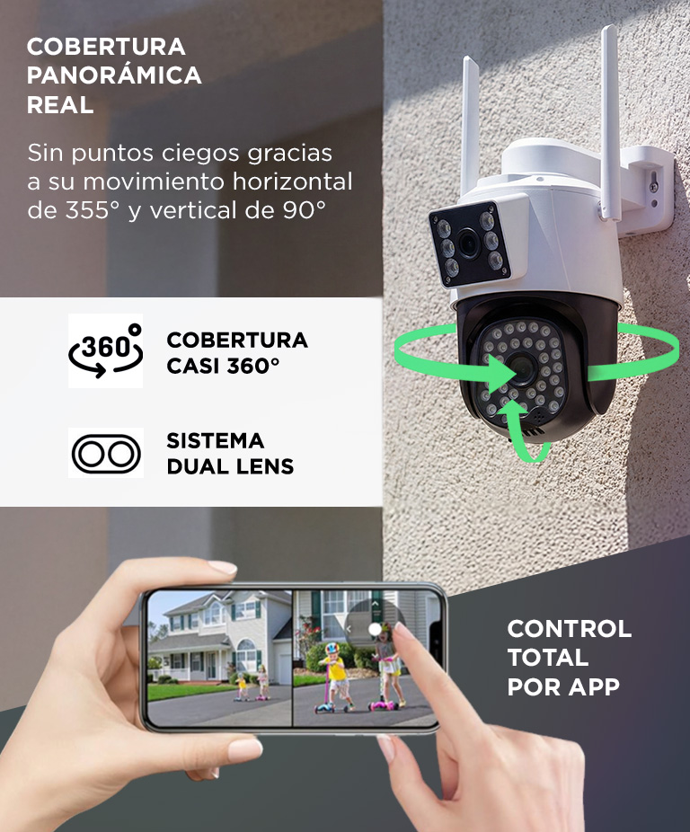 Cámara De Seguridad Gadnic S-Cam Full HD 3MP Control Por App Visión Nocturna IR Color - Imagen 3