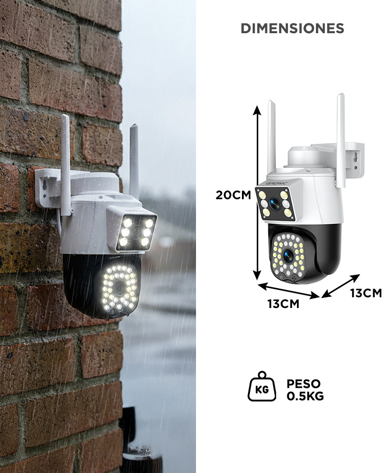 Cámara De Seguridad Gadnic S-Cam Full HD 3MP Control Por App Visión Nocturna IR Color - Imagen 6