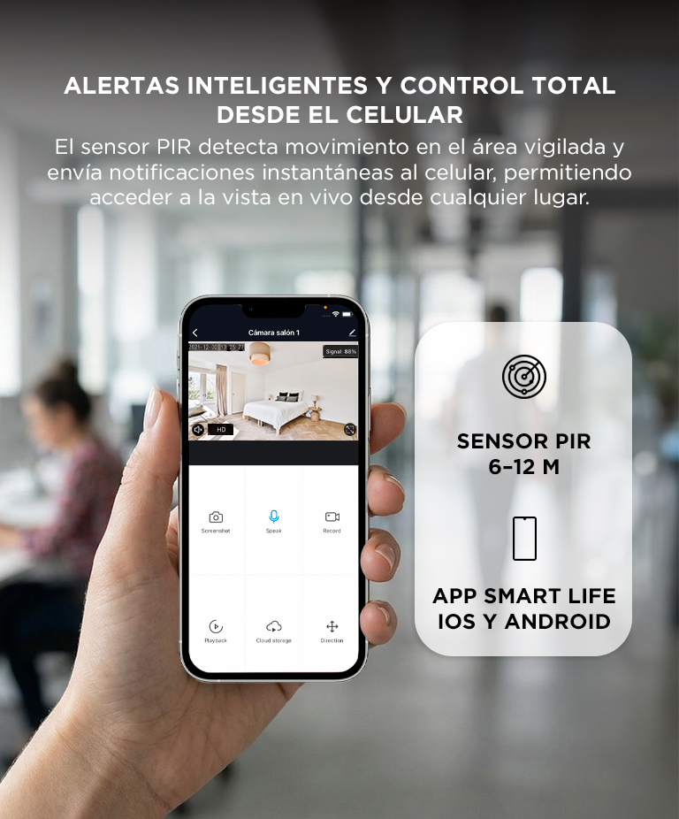 Cámara De Seguridad Con Reflector Gadnic L-Cam Full HD 3MP Control Por App Visión Nocturna - Imagen 4
