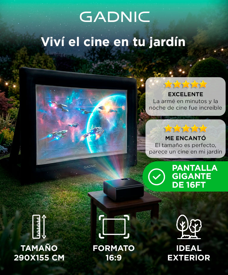 Pantalla Para Proyector Inflable GADNIC Exterior 16ft 169 290x155 - Imagen 2