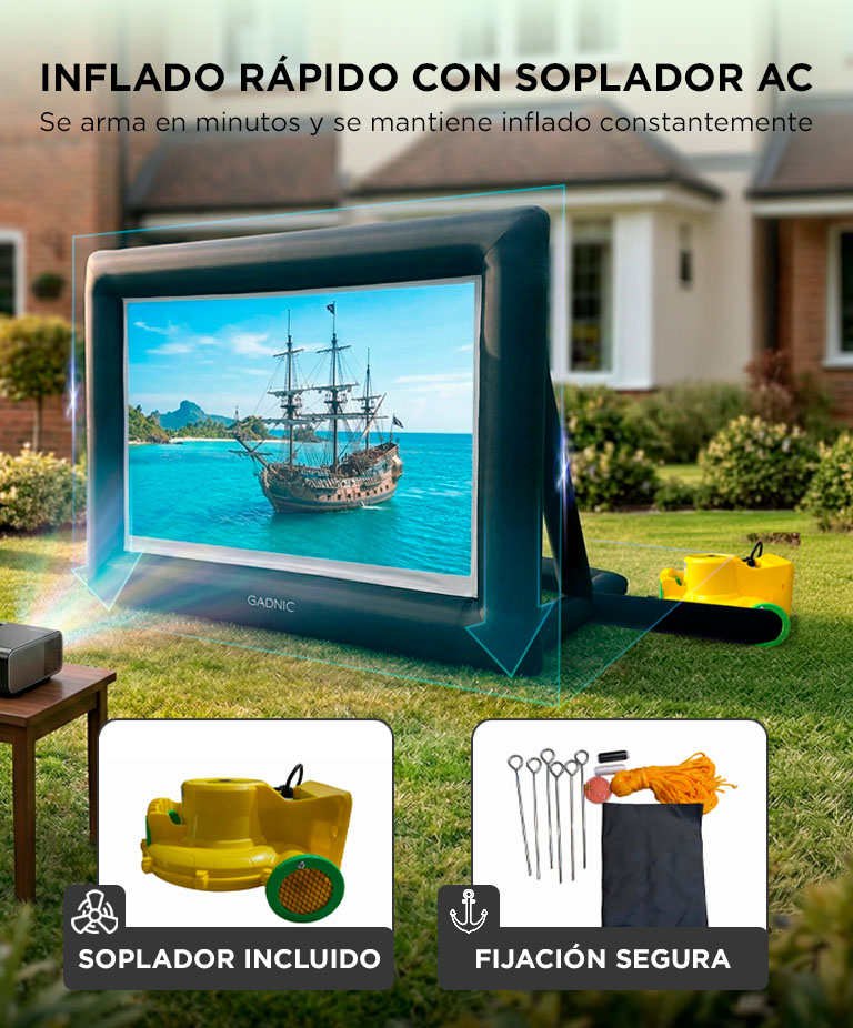 Pantalla Para Proyector Inflable GADNIC Exterior 16ft 169 290x155 - Imagen 3