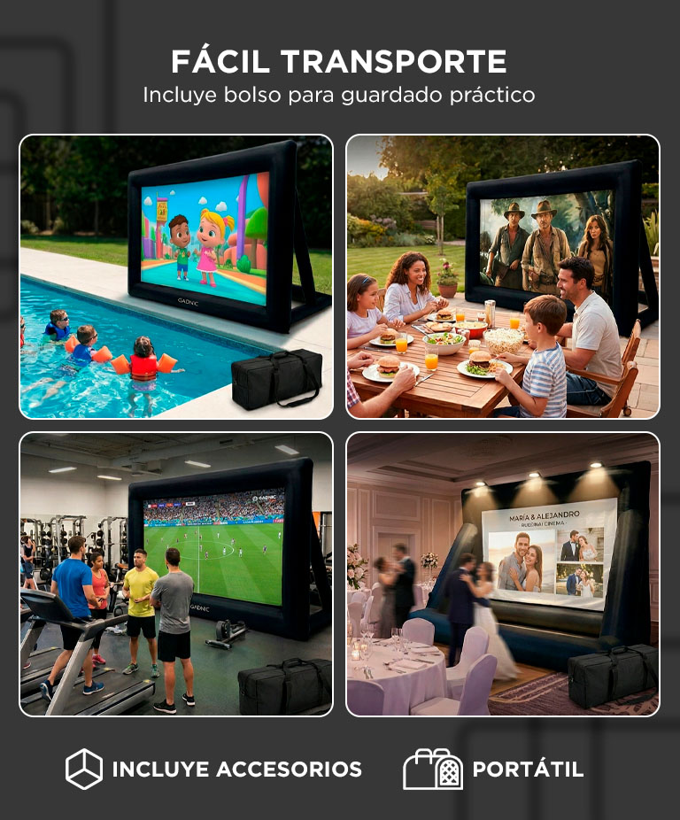 Pantalla Para Proyector Inflable GADNIC Exterior 16ft 169 290x155 - Imagen 5