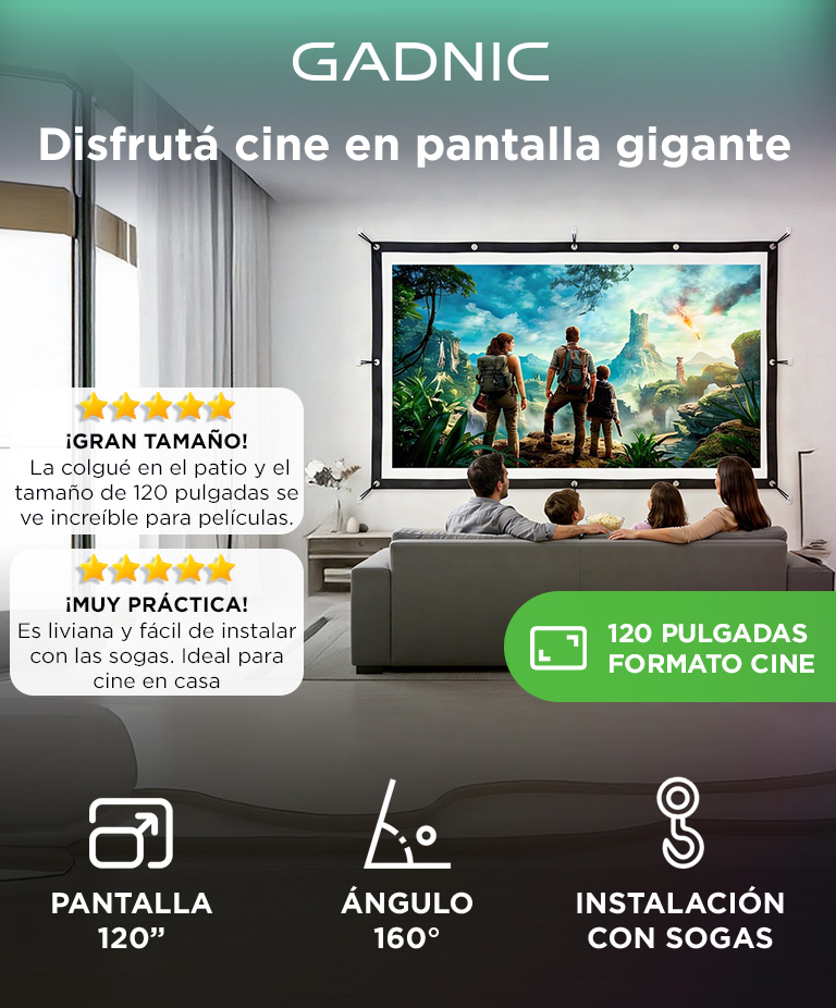 Pantalla Proyector Gadnic 120 Pulgadas Portátil Formato 169 - Imagen 2