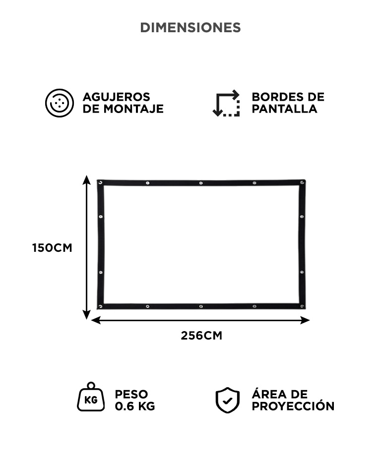 Pantalla Proyector Gadnic 120 Pulgadas Portátil Formato 169 - Imagen 6
