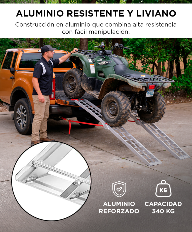 Rampa Para Moto Vetra By Gadnic Aluminio Reforzado Plegable - Imagen 3